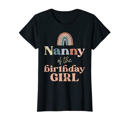 Womens Nanny Birthday Boho Rainbow T-Shirt - Casual Everyday Wear Unisex - T-Shirt, Sweatshirt, Hoodie