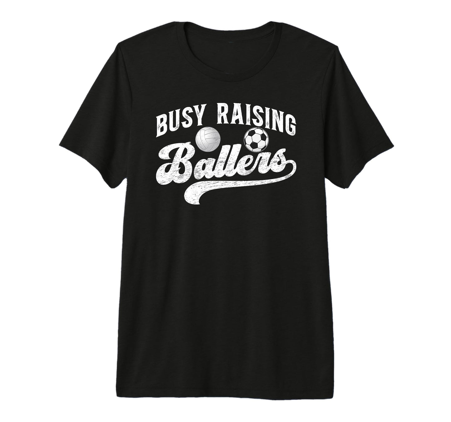 Mens Busy Raising Ballers Volleyball T-Shirt - Novelty Apparel Men Women - T-Shirt, Sweatshirt, Hoodie