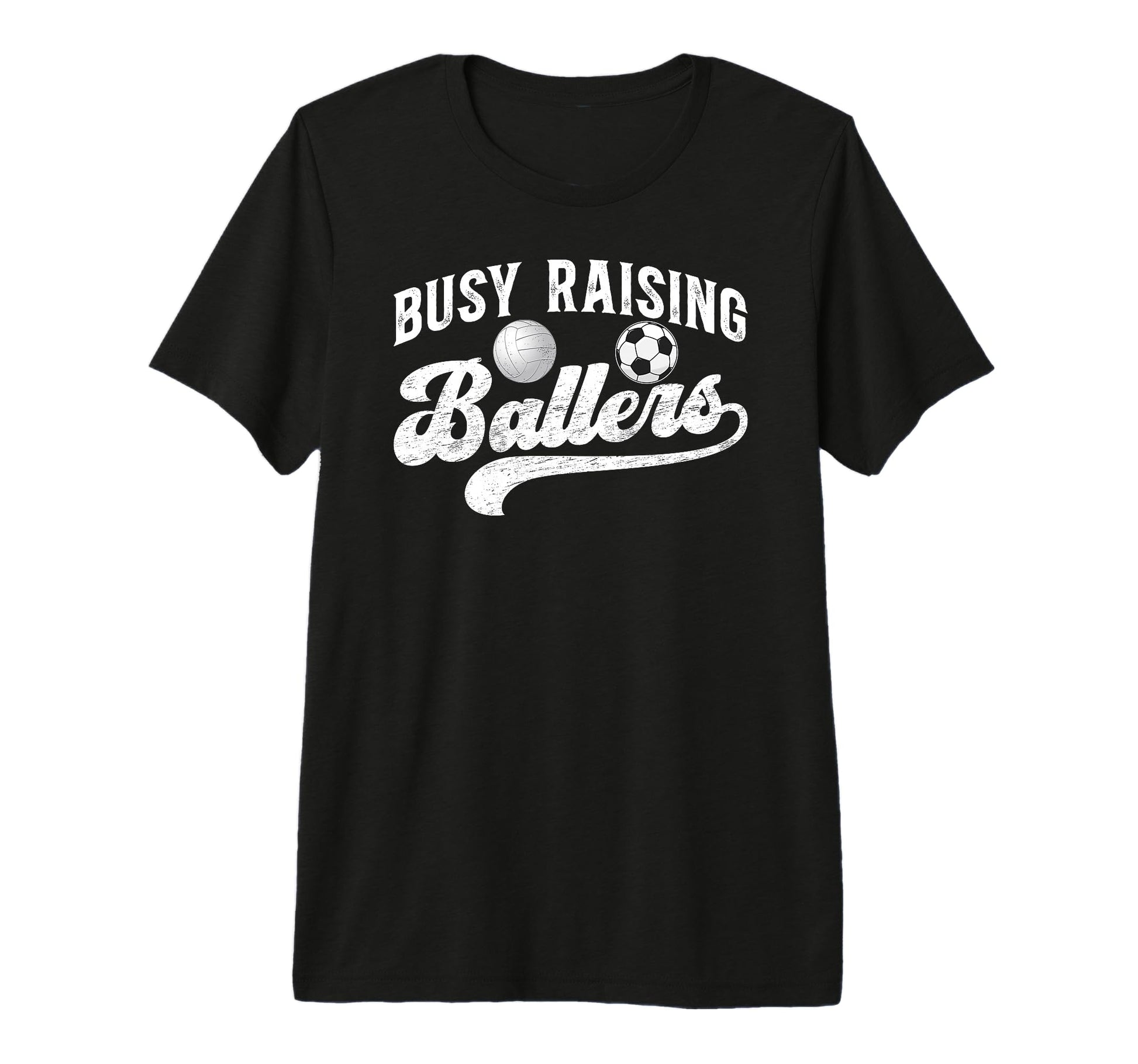 Mens Busy Raising Ballers Volleyball T-Shirt - Novelty Apparel Men Women - T-Shirt, Sweatshirt, Hoodie