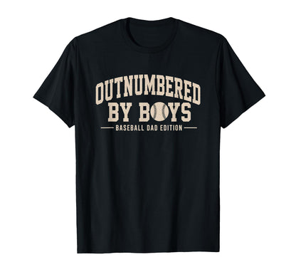 Outnumbered Baseball Dad Varsity T-Shirt - Streetwear Style for Adults - T-Shirt, Sweatshirt, Hoodie