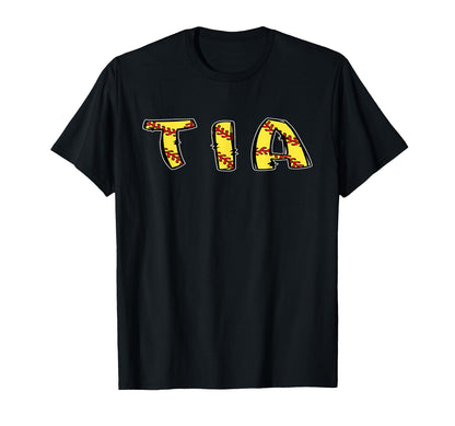 Softball Aunt Tia Birthday Party T-Shirt - Aesthetic Graphic Unisex - T-Shirt, Sweatshirt, Hoodie