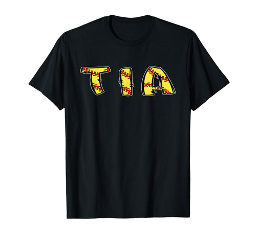 Softball Aunt Tia Birthday Party T-Shirt - Aesthetic Graphic Unisex - T-Shirt, Sweatshirt, Hoodie
