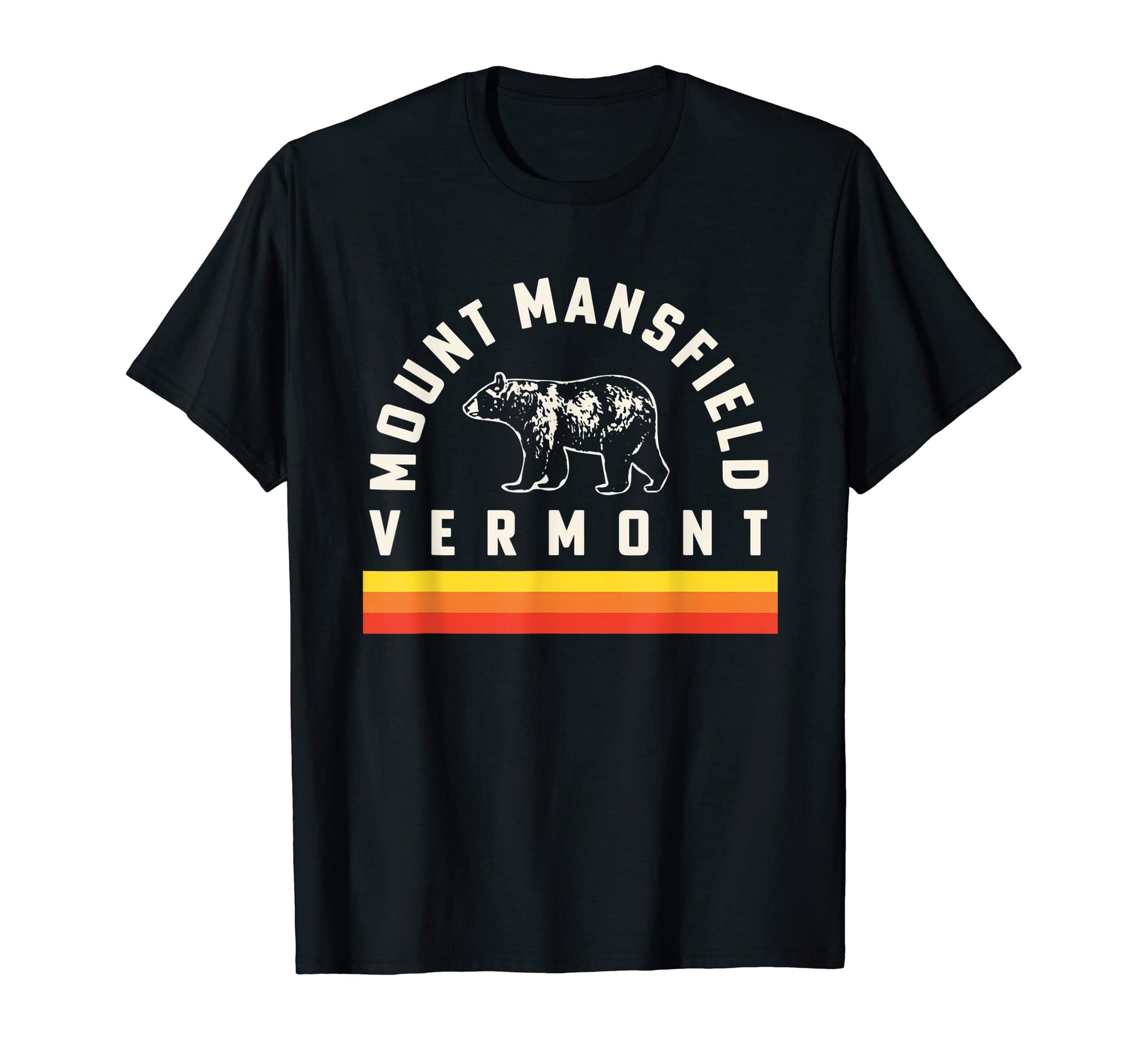 Mount Mansfield Vermont Souvenir Bear T-Shirt - Custom Art Print Men Women - T-Shirt, Sweatshirt, Hoodie