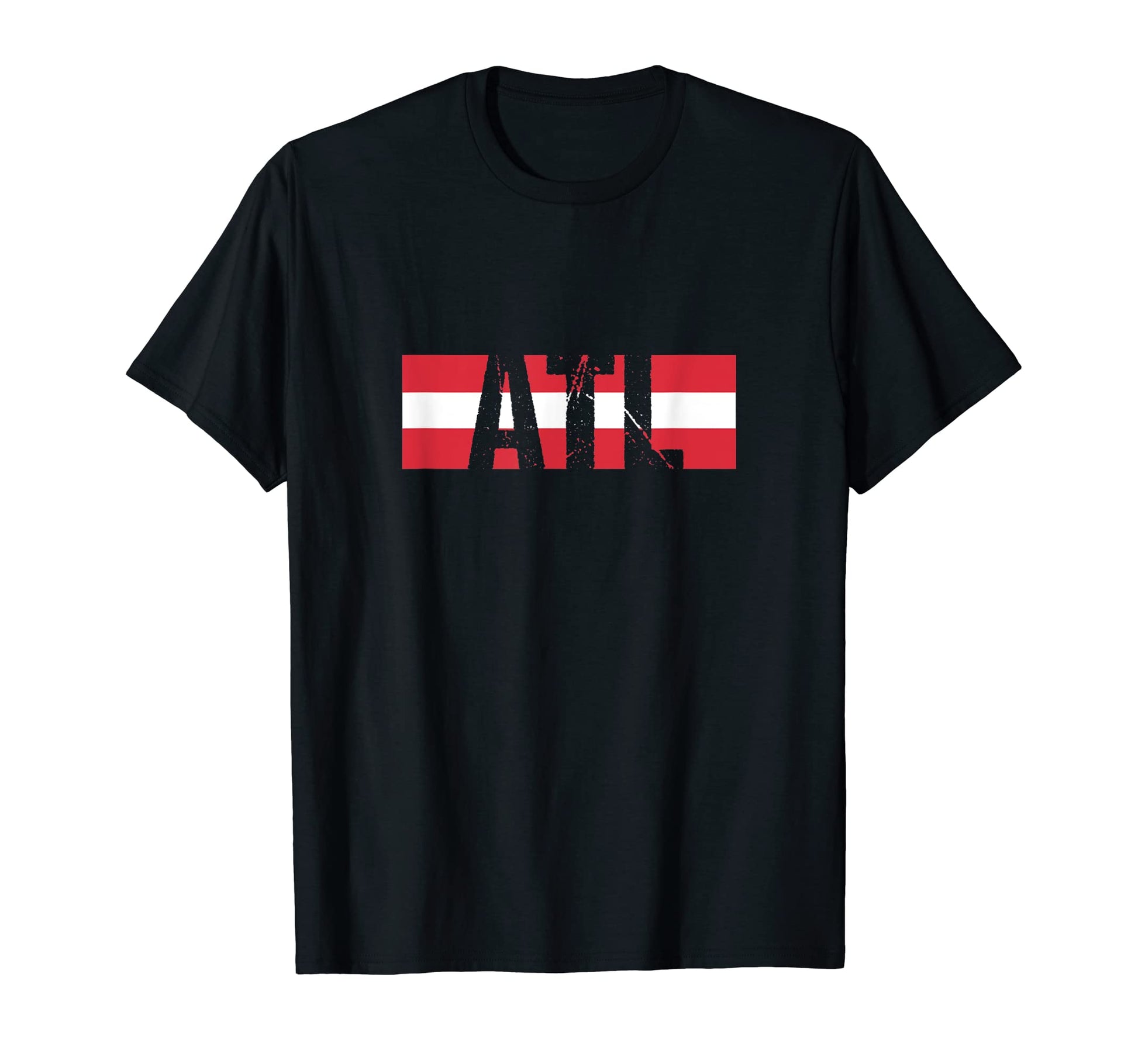 Atl Atlanta Red White Sport Stripes T-Shirt - Aesthetic Graphic for Adults - T-Shirt, Sweatshirt, Hoodie