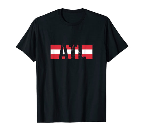 Atl Atlanta Red White Sport Stripes T-Shirt - Aesthetic Graphic for Adults - T-Shirt, Sweatshirt, Hoodie
