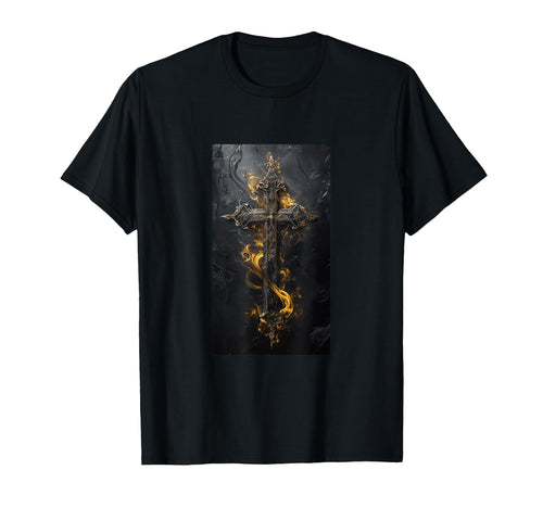 Gothic Cross Grunge Aesthetic Y2K Goth T-Shirt - Trendy Graphic Unisex - T-Shirt, Sweatshirt, Hoodie