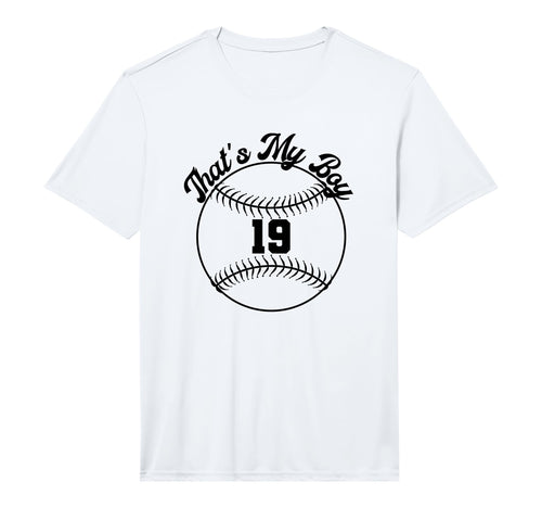 Thats My Baseball Number 19 Performance T-Shirt - Unique Graphic for Adults - T-Shirt, Sweatshirt, Hoodie