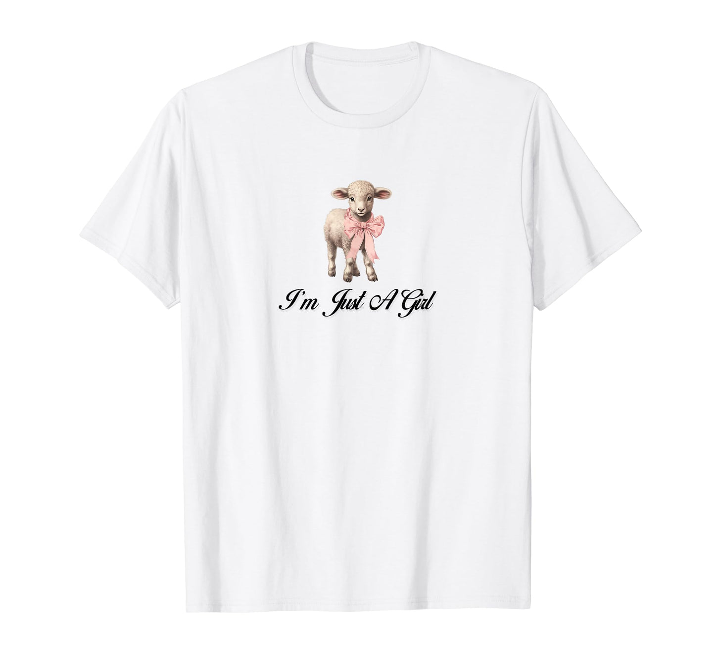 Im Just Coquette Lamb Ribbon T-Shirt - Aesthetic Graphic Men Women - T-Shirt, Sweatshirt, Hoodie