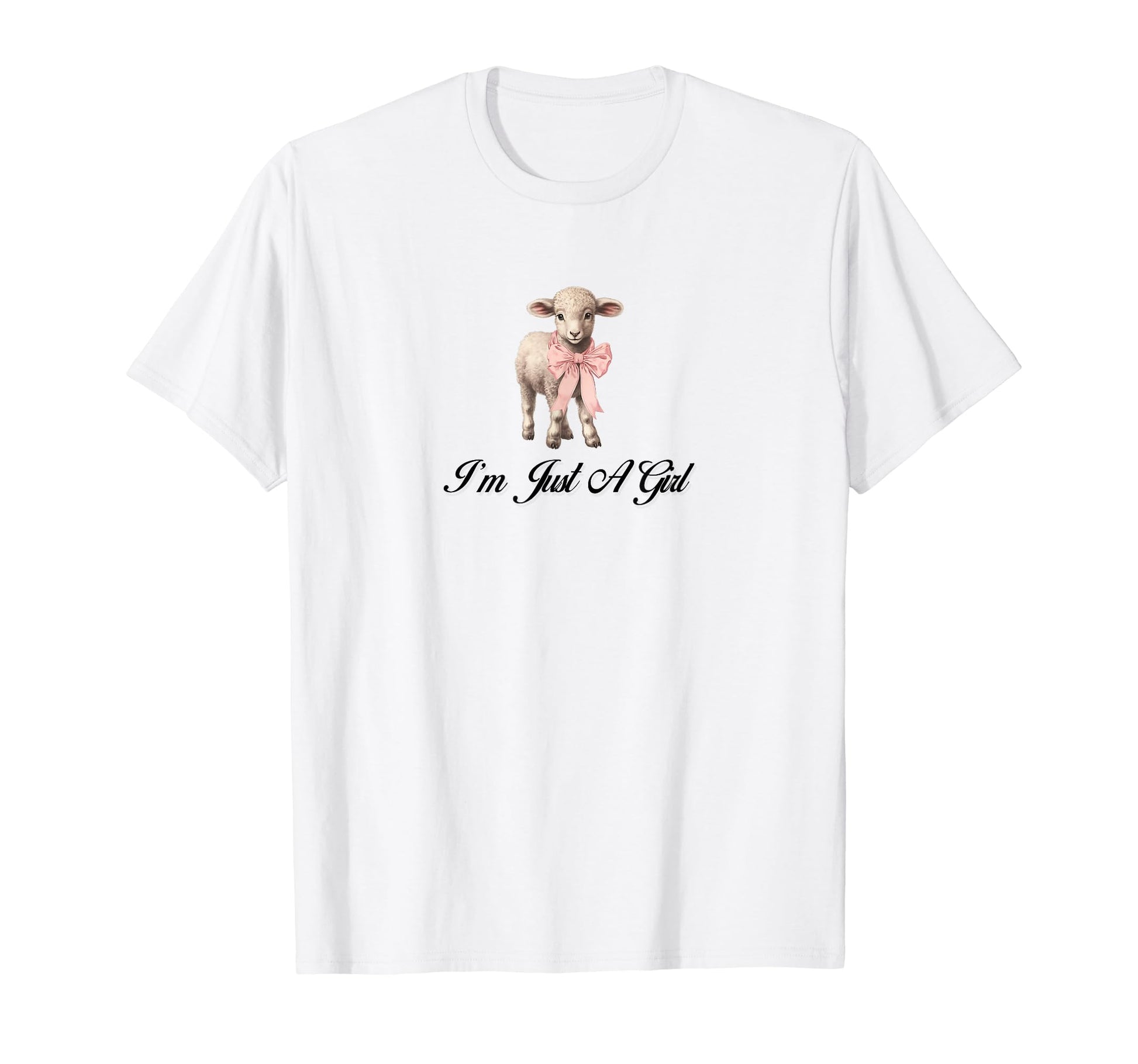 Im Just Coquette Lamb Ribbon T-Shirt - Aesthetic Graphic Men Women - T-Shirt, Sweatshirt, Hoodie
