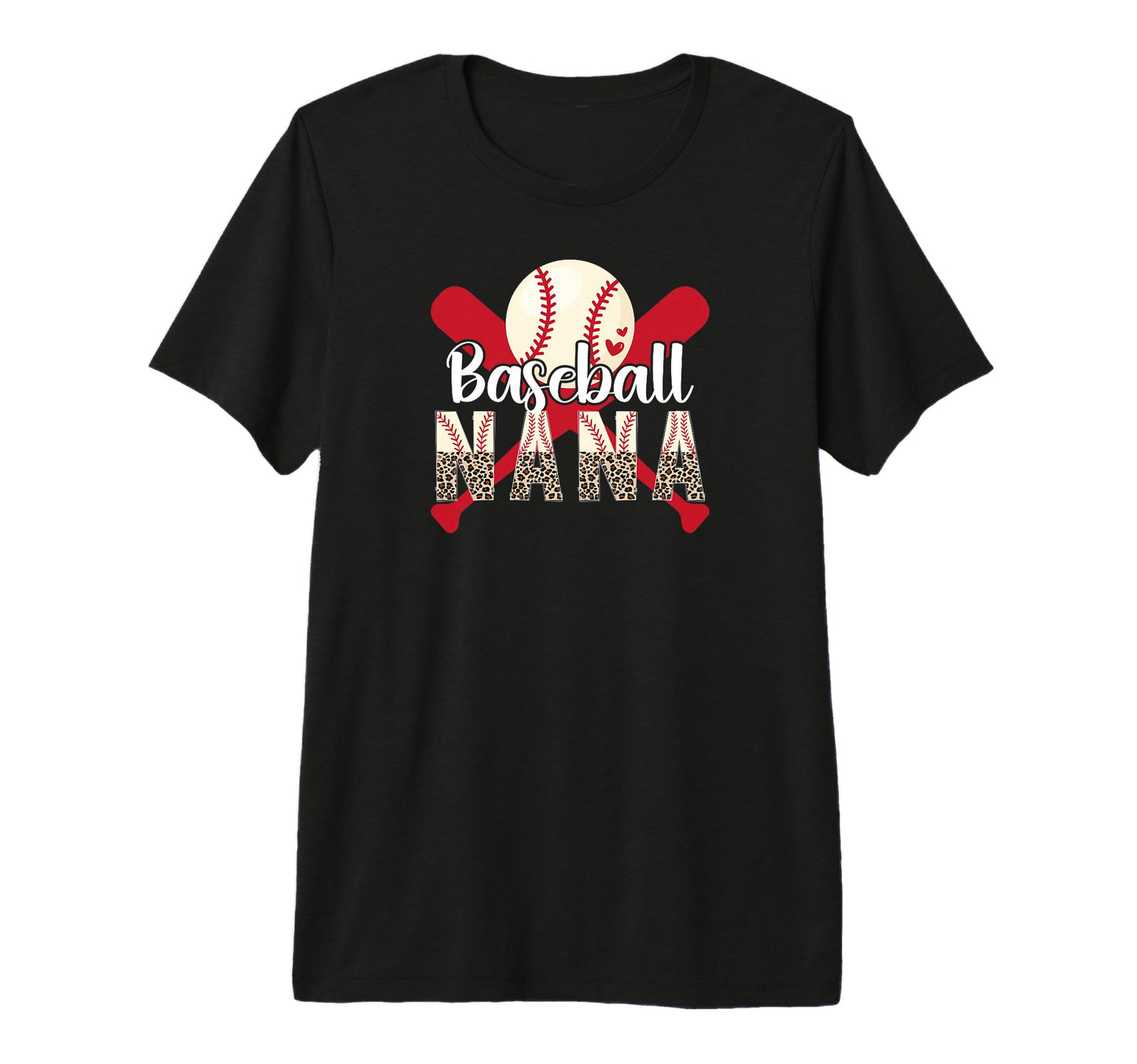 Baseball Nana Leopard Nana Baseball Player T-Shirt - Trendy Graphic Unisex - T-Shirt, Sweatshirt, Hoodie