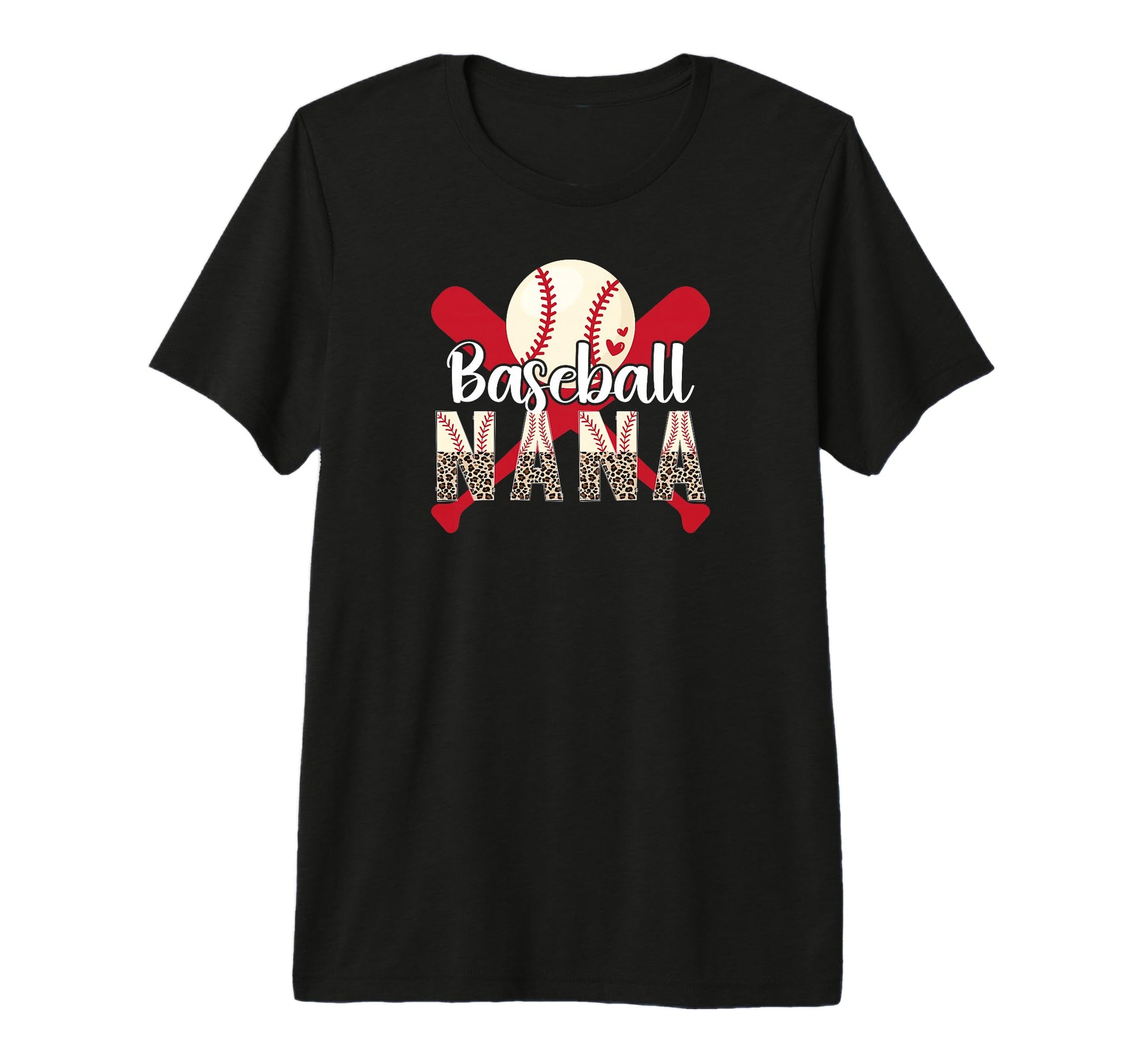 Baseball Nana Leopard Nana Baseball Player T-Shirt - Trendy Graphic Unisex - T-Shirt, Sweatshirt, Hoodie