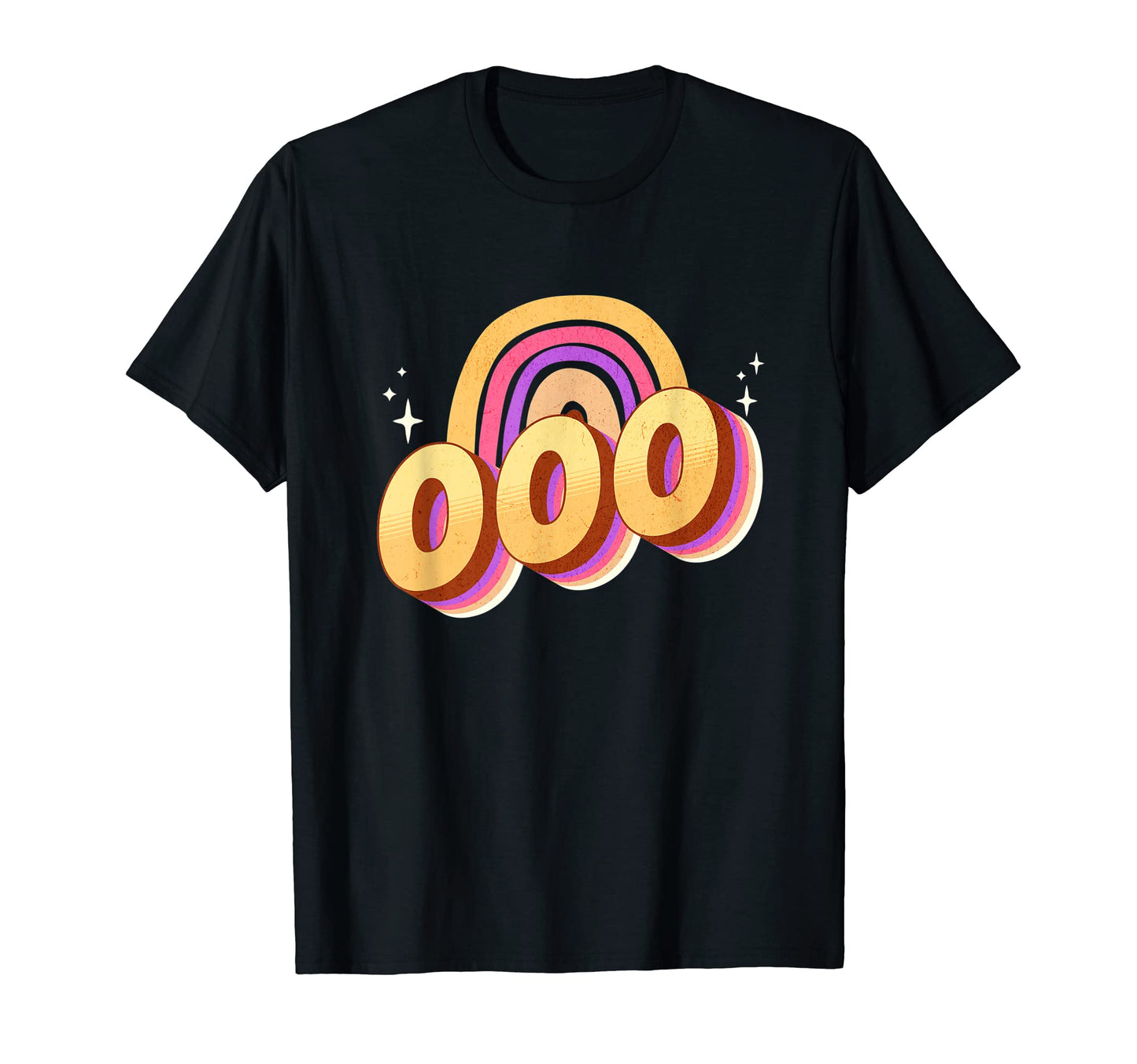 Angel Number 000 Rainbow T-Shirt - Aesthetic Graphic for Adults - T-Shirt, Sweatshirt, Hoodie