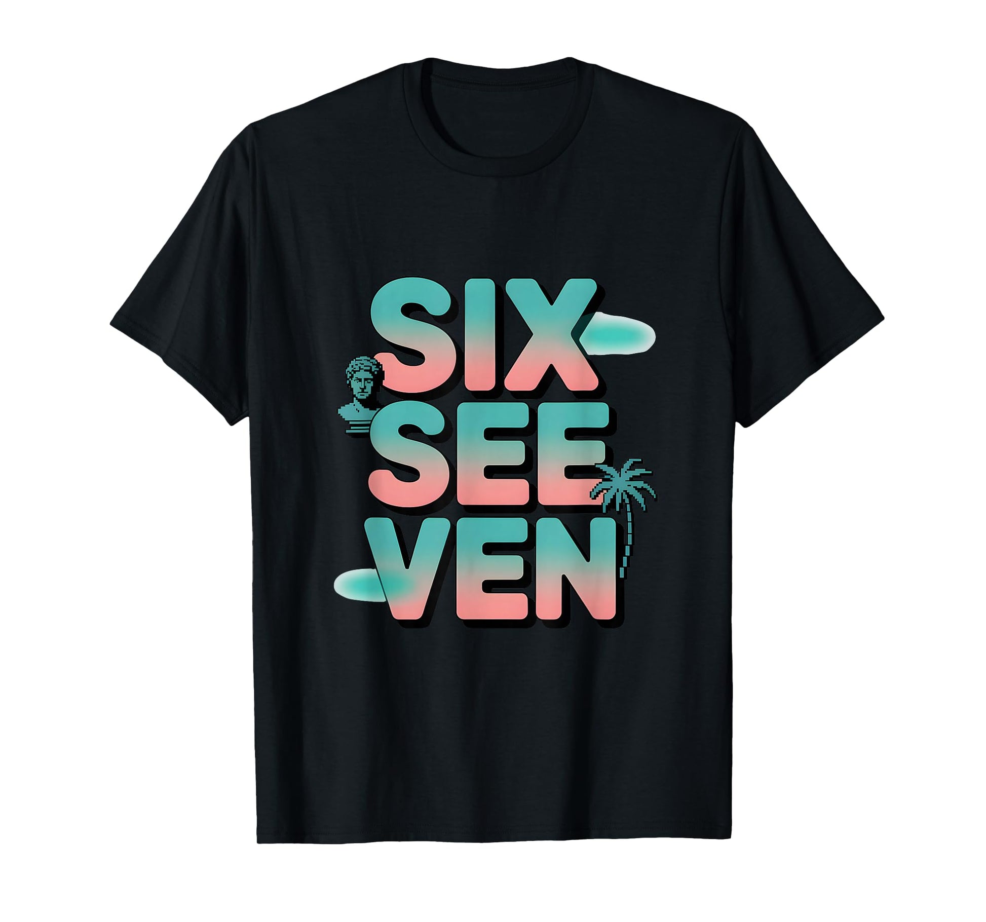 Six Seven 67 Vaporwave Aesthetic T-Shirt - Casual Everyday Wear for Adults - T-Shirt, Sweatshirt, Hoodie