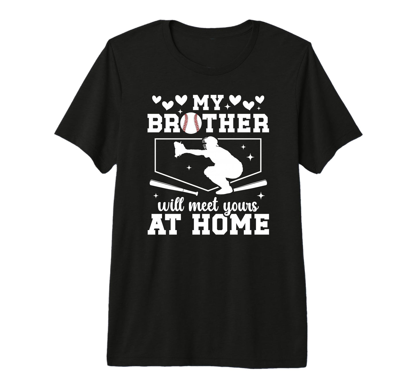Home Baseball Catcher Sister Baseball T-Shirt - Trendy Graphic Men Women - T-Shirt, Sweatshirt, Hoodie