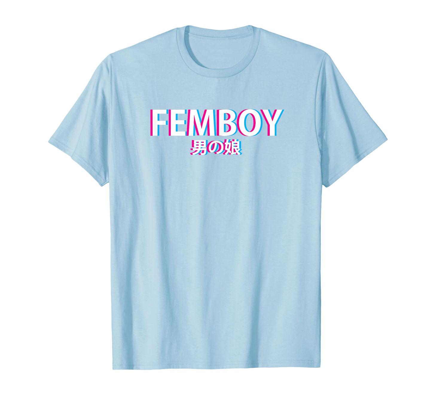 Femboy Japanese Vaporwave Aesthetic T-Shirt - Custom Art Print Unisex - T-Shirt, Sweatshirt, Hoodie