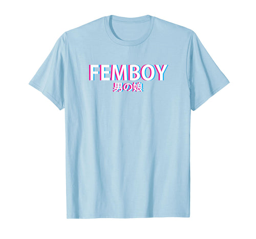 Femboy Japanese Vaporwave Aesthetic T-Shirt - Custom Art Print Unisex - T-Shirt, Sweatshirt, Hoodie