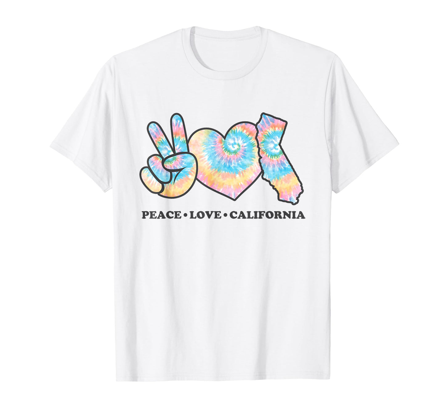 Tie Dye California Hippie Gift Co T-Shirt - Minimalist Print Unisex - T-Shirt, Sweatshirt, Hoodie