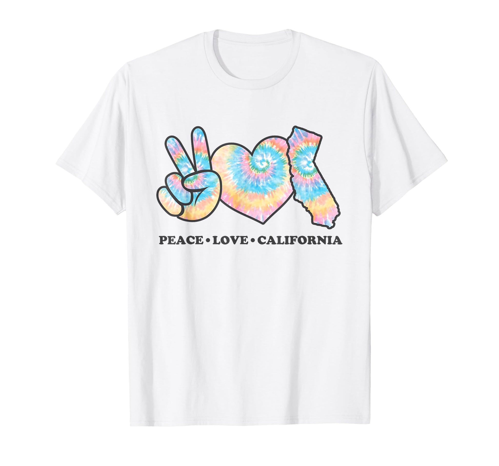 Tie Dye California Hippie Gift Co T-Shirt - Minimalist Print Unisex - T-Shirt, Sweatshirt, Hoodie