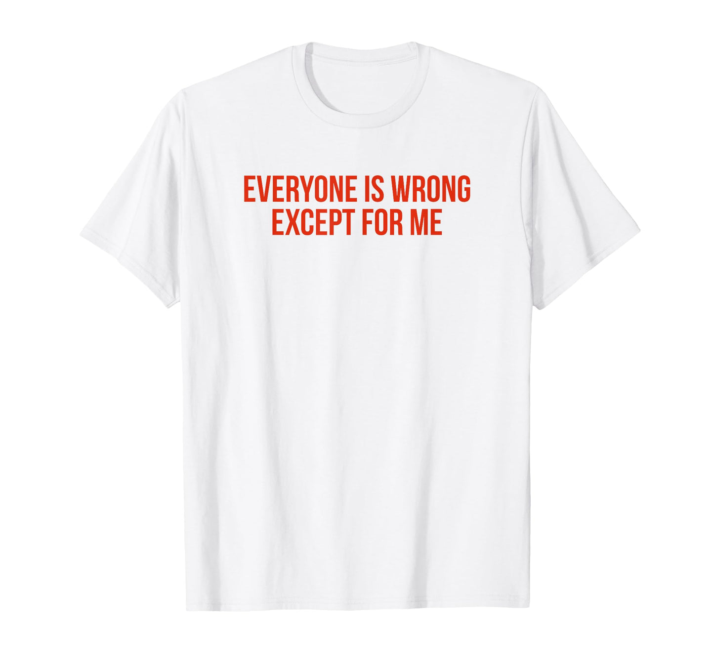 Everyone Is Wrong Except Me Funny T-Shirt - Fun Novelty Design for Adults - T-Shirt, Sweatshirt, Hoodie