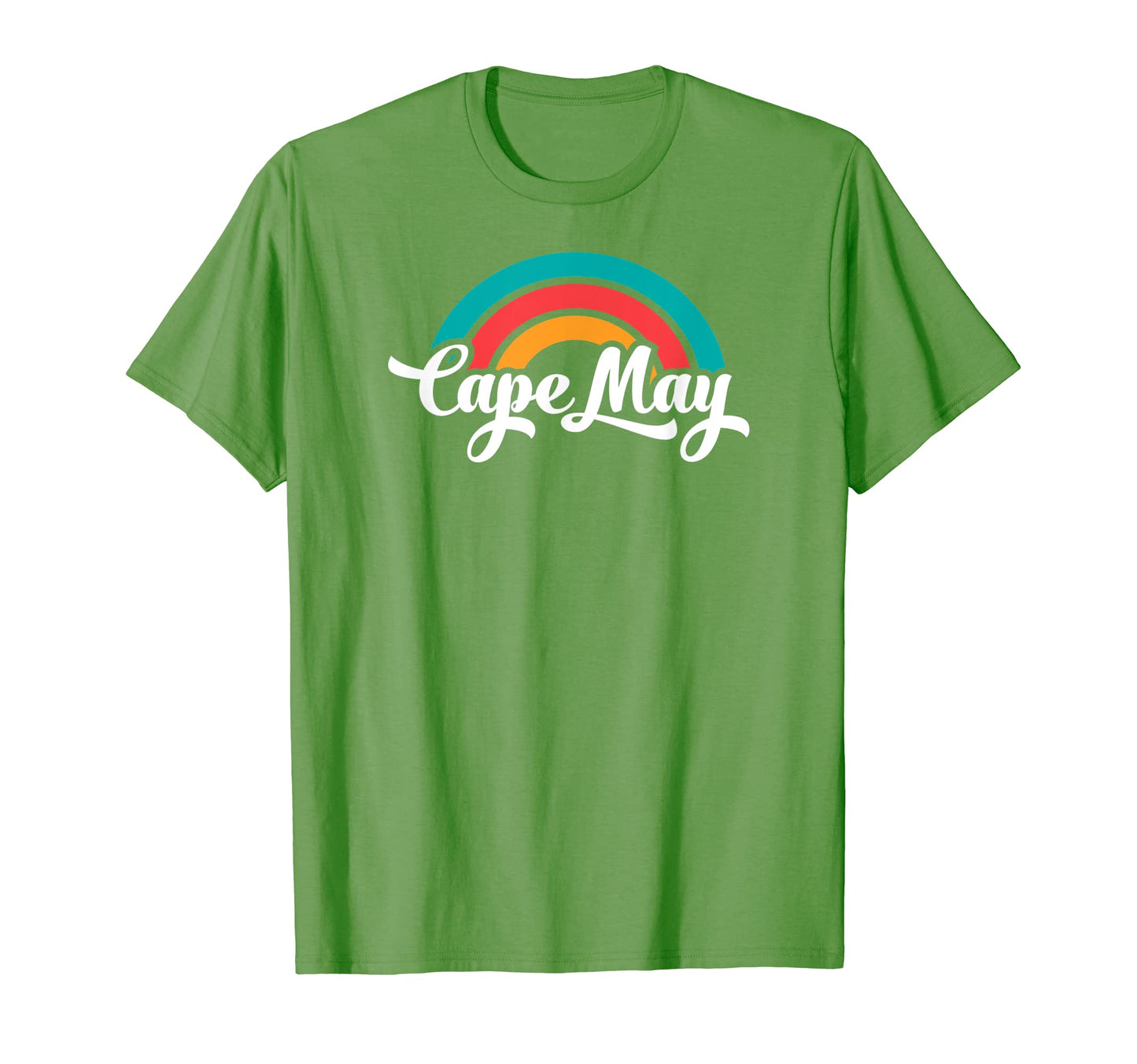 Cape May Nj Script Rainbow T-Shirt - Streetwear Style Men Women - T-Shirt, Sweatshirt, Hoodie
