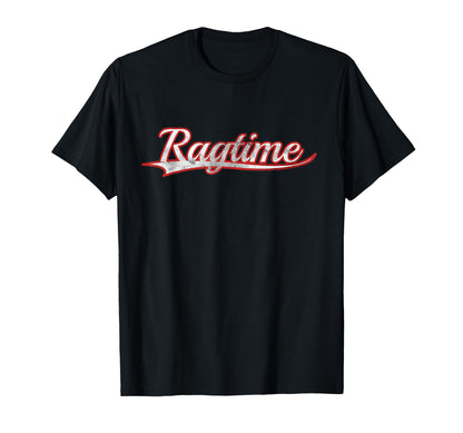 Ragtime Jazz Music Pianist Varsity T-Shirt - Custom Art Print Men Women - T-Shirt, Sweatshirt, Hoodie