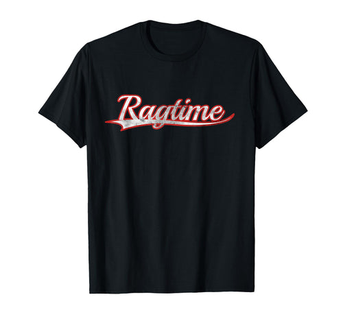 Ragtime Jazz Music Pianist Varsity T-Shirt - Custom Art Print Men Women - T-Shirt, Sweatshirt, Hoodie