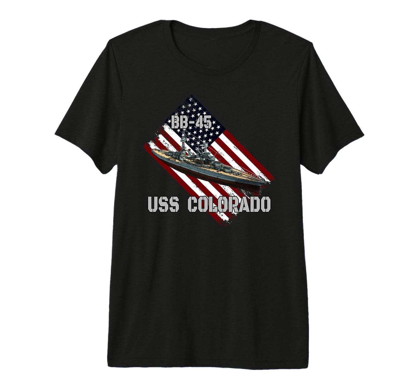 Battleship Uss Colorado Bb 45 T-Shirt - Fun Novelty Design Men Women - T-Shirt, Sweatshirt, Hoodie