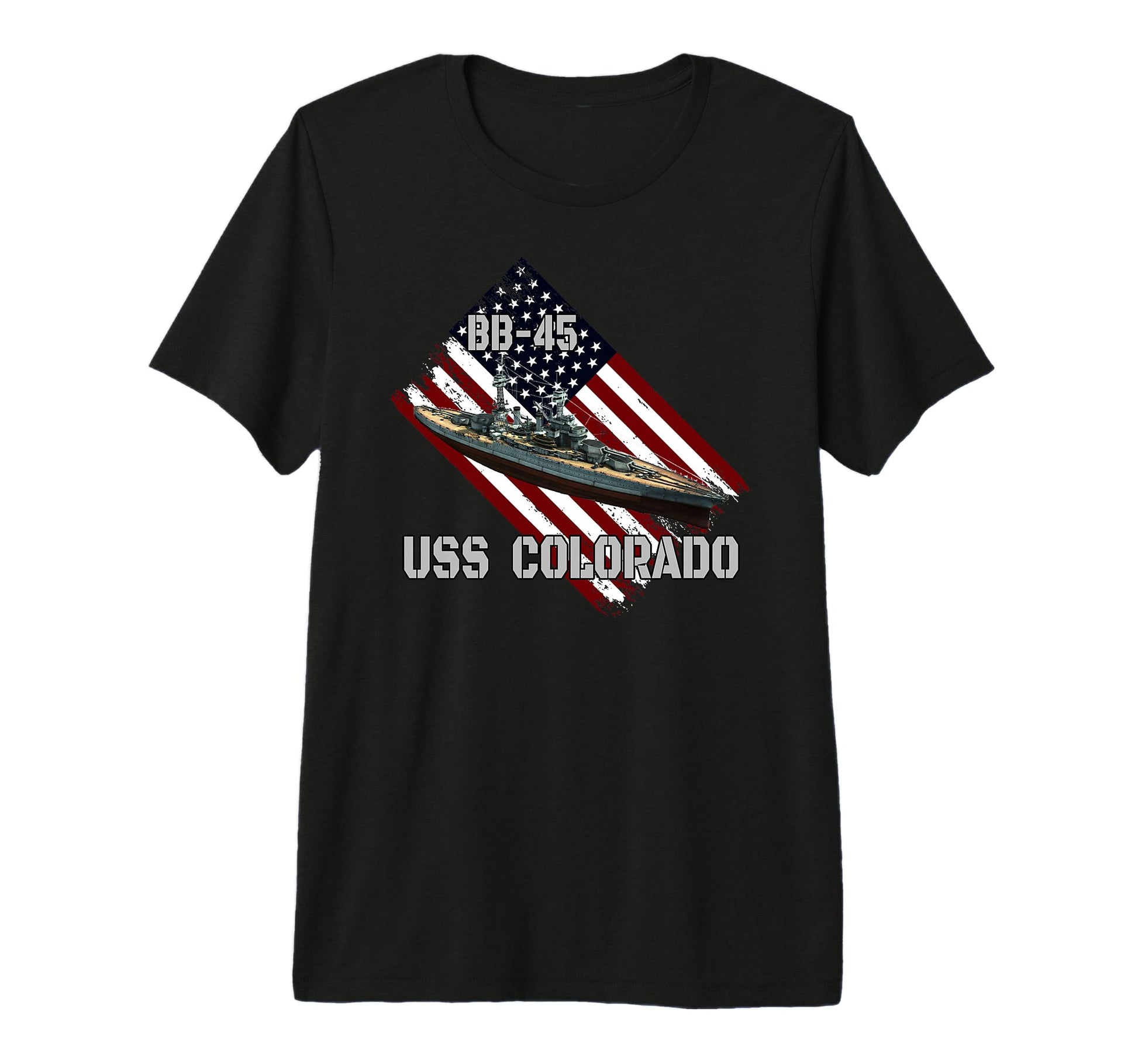 Battleship Uss Colorado Bb 45 T-Shirt - Fun Novelty Design Men Women - T-Shirt, Sweatshirt, Hoodie