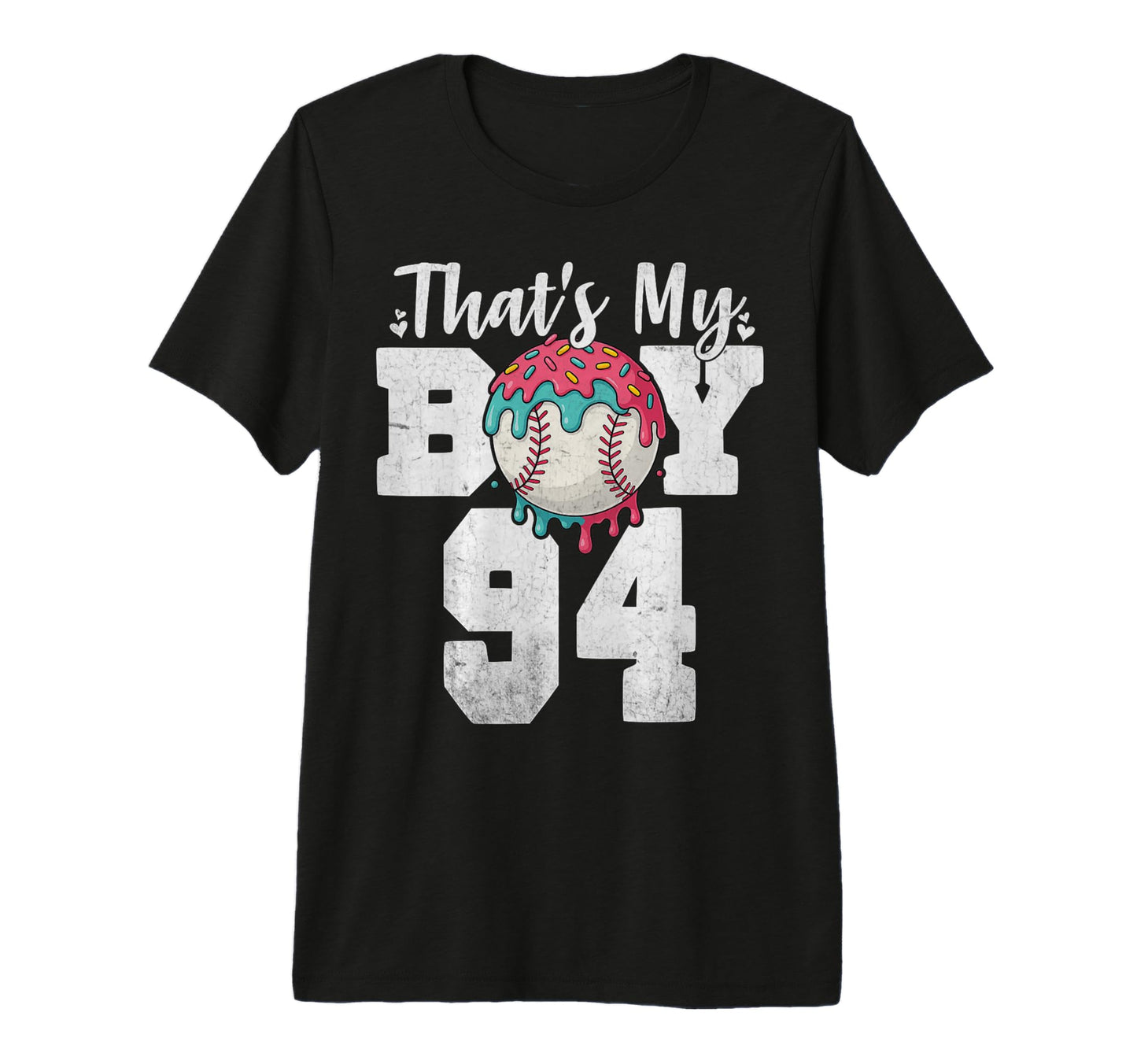 Thats My Baseball 94 Number Mom Dad 94 Tri T-Shirt - Unique Graphic Unisex - T-Shirt, Sweatshirt, Hoodie