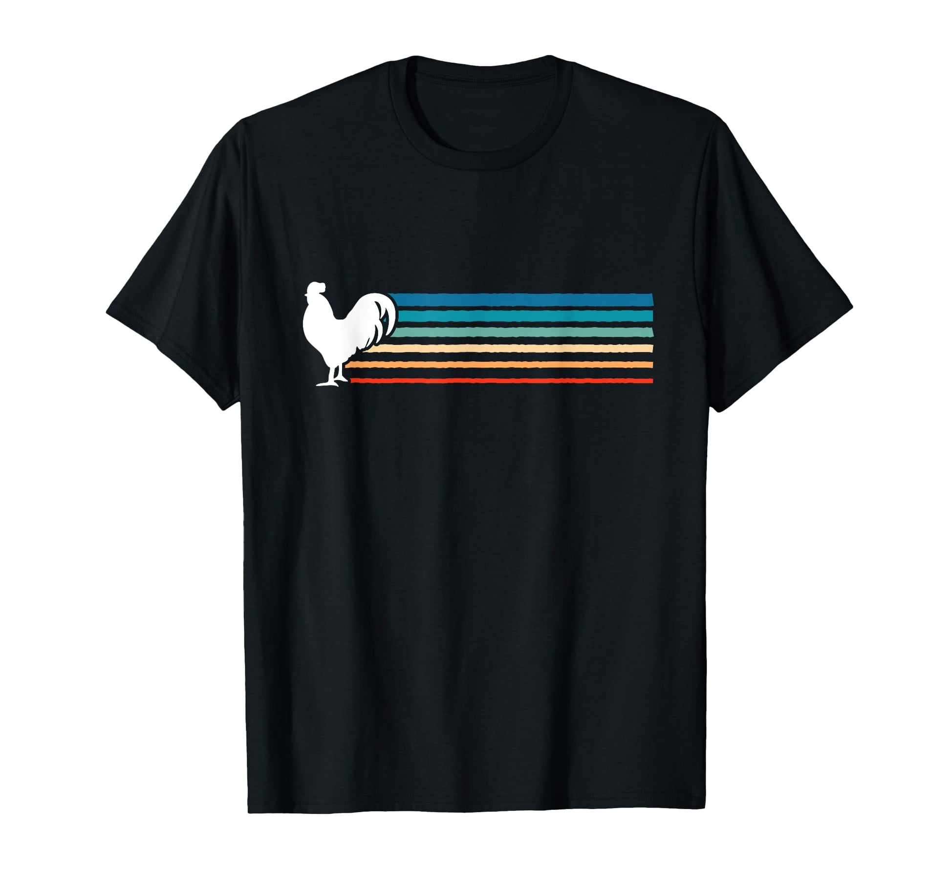 France Rainbow Rooster Funny Animal T-Shirt - Fun Novelty Design for Adults - T-Shirt, Sweatshirt, Hoodie