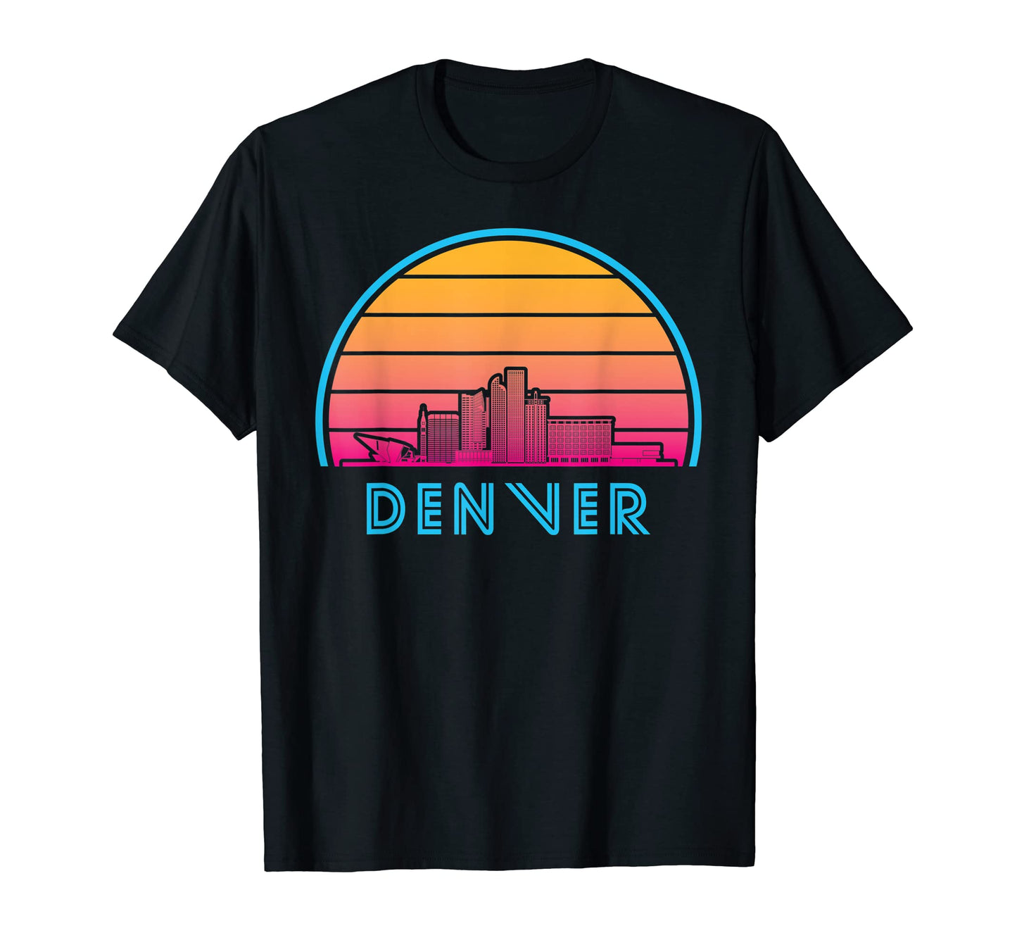 Denver Colorado Skyline City T-Shirt - Fun Novelty Design for Adults - T-Shirt, Sweatshirt, Hoodie