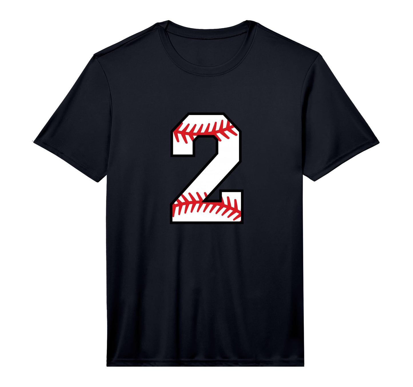 Number 2 Baseball Varsity Number T-Shirt - Fun Novelty Design Men Women - T-Shirt, Sweatshirt, Hoodie