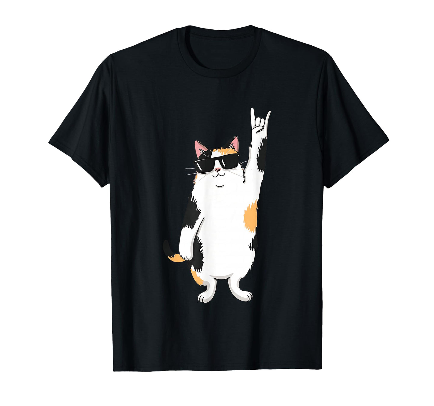 Cat Sunglasses Rock Funny Animal T-Shirt - Fun Novelty Design Unisex - T-Shirt, Sweatshirt, Hoodie