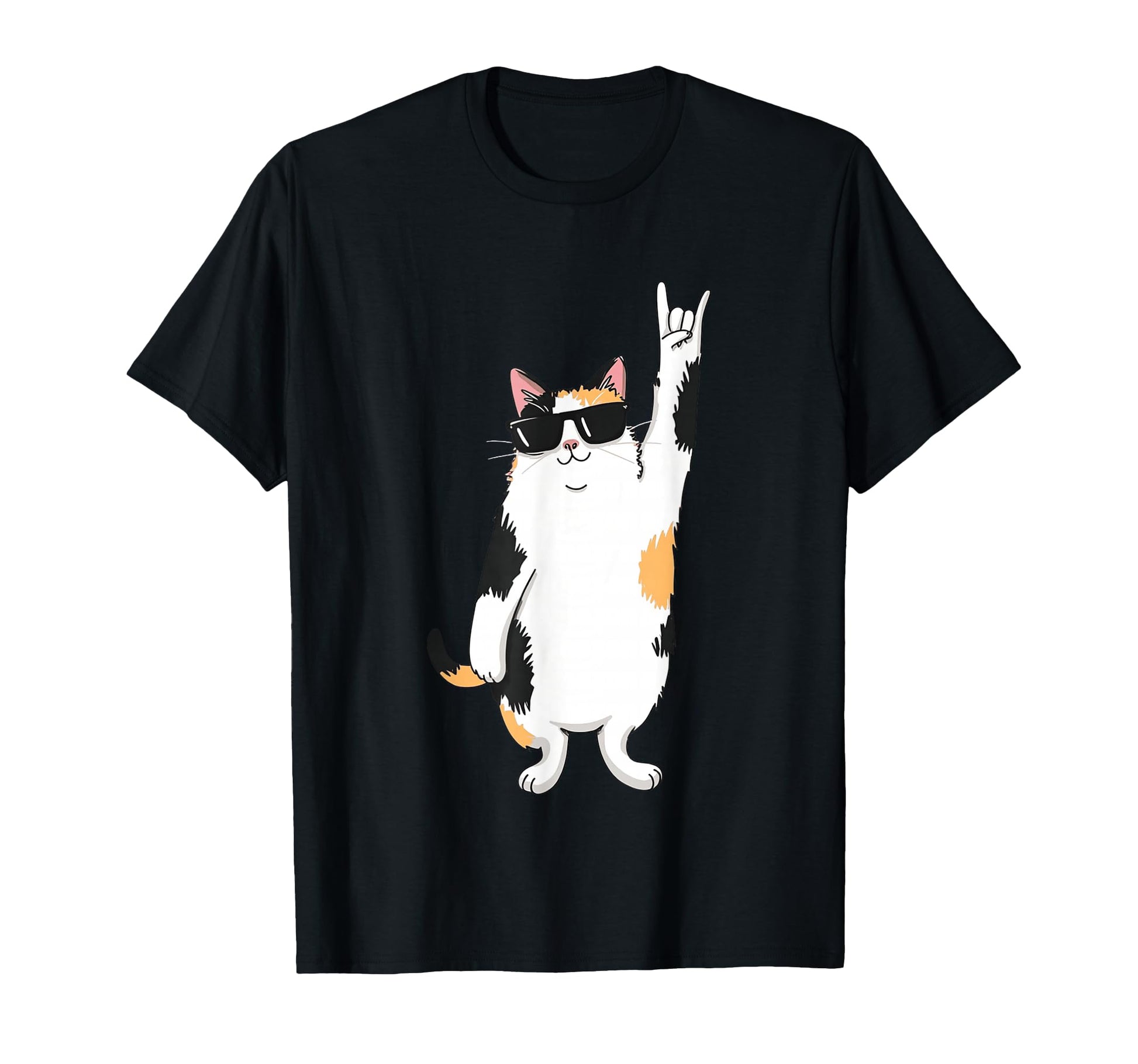 Cat Sunglasses Rock Funny Animal T-Shirt - Fun Novelty Design Unisex - T-Shirt, Sweatshirt, Hoodie
