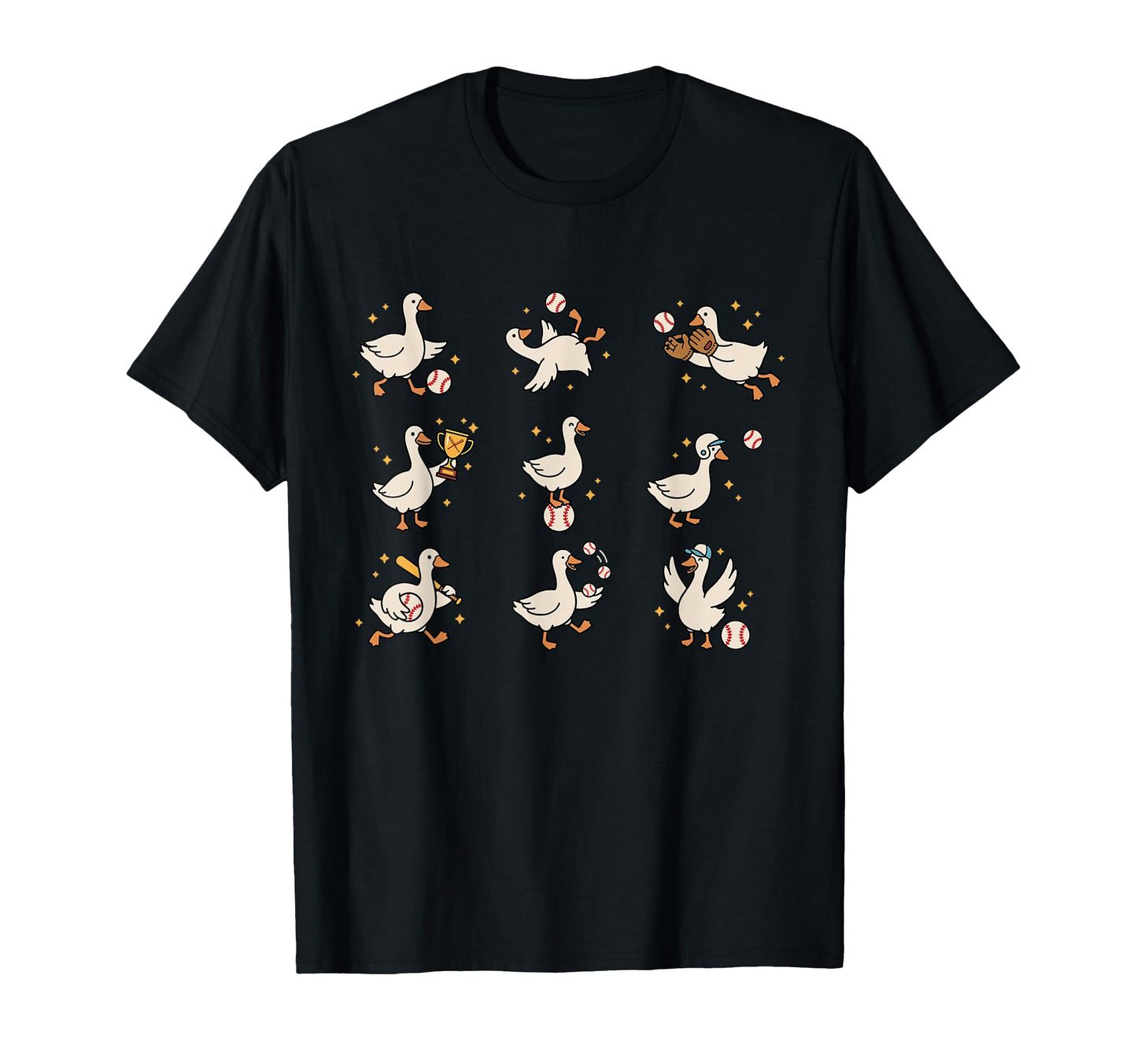 Silly Goose Playing Baseball Funny T-Shirt - Streetwear Style for Adults - T-Shirt, Sweatshirt, Hoodie