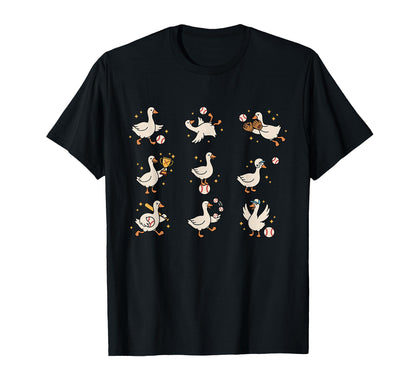 Silly Goose Playing Baseball Funny T-Shirt - Streetwear Style for Adults - T-Shirt, Sweatshirt, Hoodie