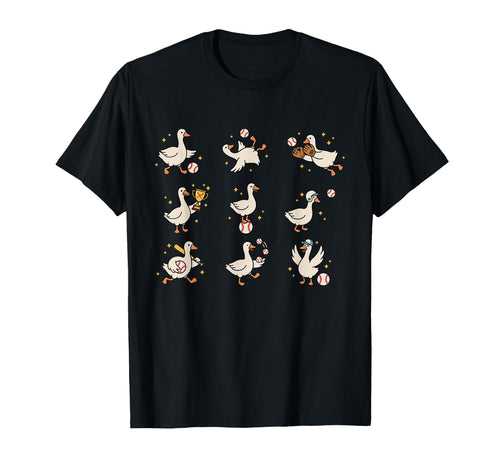 Silly Goose Playing Baseball Funny T-Shirt - Streetwear Style for Adults - T-Shirt, Sweatshirt, Hoodie