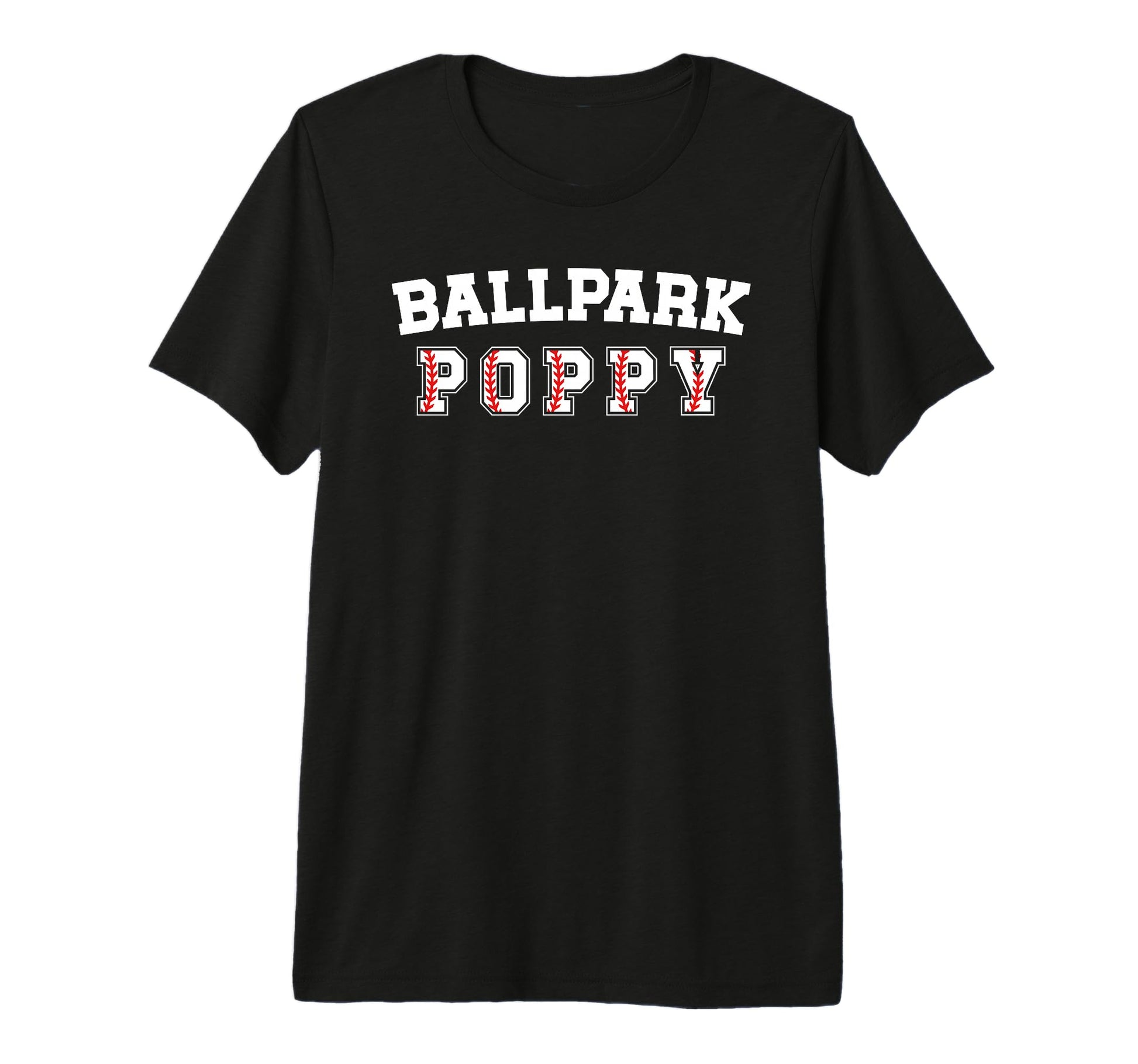 Mens Ballpark Poppy Baseball Poppy T-Shirt - Aesthetic Graphic for Adults - T-Shirt, Sweatshirt, Hoodie