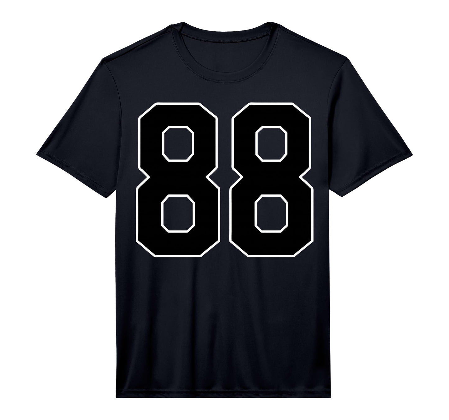 Black Sports Team Number 88 Fan T-Shirt - Aesthetic Graphic Unisex - T-Shirt, Sweatshirt, Hoodie