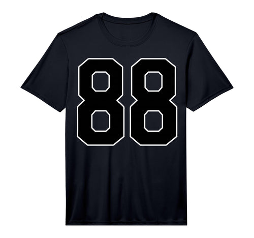 Black Sports Team Number 88 Fan T-Shirt - Aesthetic Graphic Unisex - T-Shirt, Sweatshirt, Hoodie