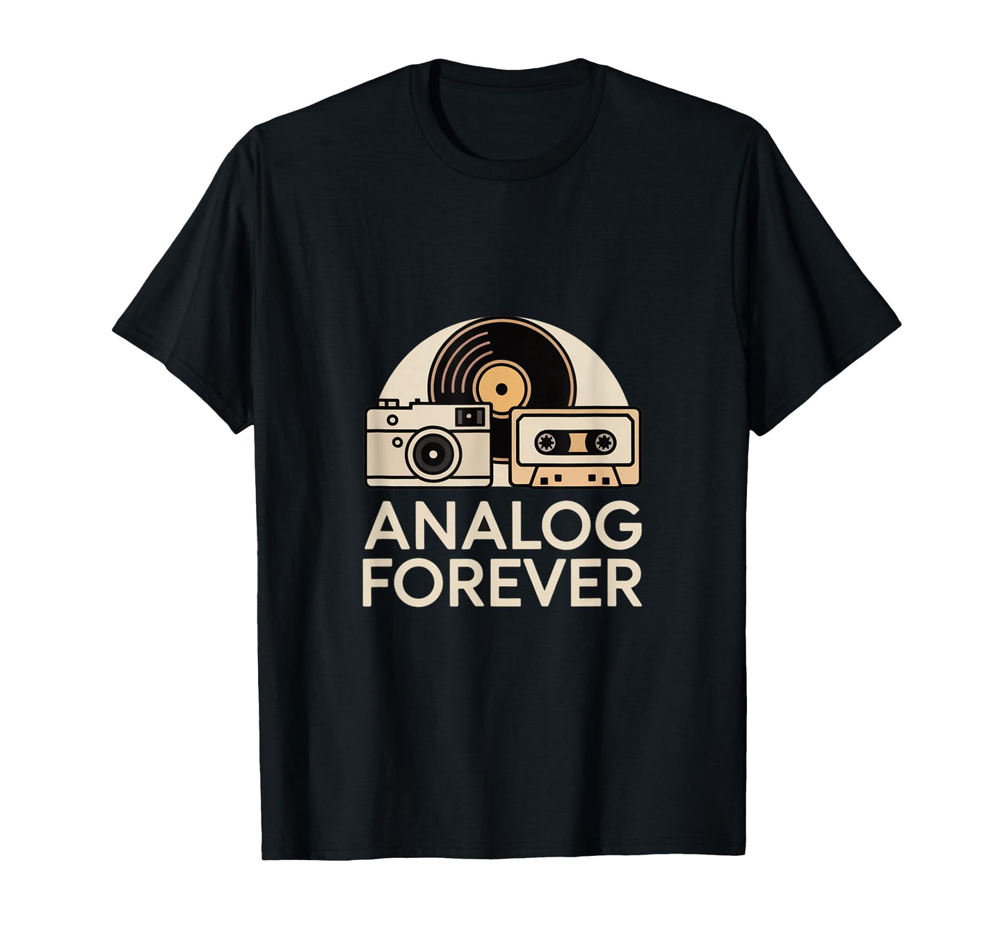 Analog Forever Camera Cassette T-Shirt - Minimalist Print Men Women - T-Shirt, Sweatshirt, Hoodie