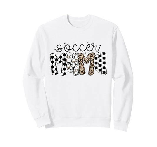 Soccer Mama Leopard Soccer Mom Sweatshirt - Custom Art Print for Adults - T-Shirt, Sweatshirt, Hoodie