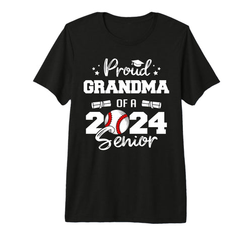 Proud Grandma 2024 Senior Funny Baseball T-Shirt - Minimalist Print Unisex - T-Shirt, Sweatshirt, Hoodie