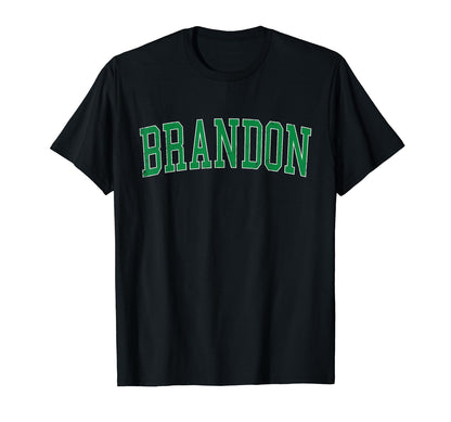 Brandon Sd Distressed Green Varsity T-Shirt - Graphic Print Unisex - T-Shirt, Sweatshirt, Hoodie