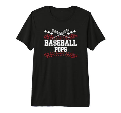 Mens Baseball Pops Grandpa Proud Pops T-Shirt - Trendy Graphic Unisex - T-Shirt, Sweatshirt, Hoodie