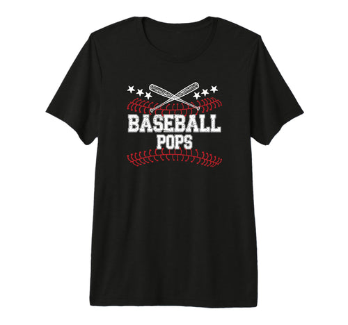Mens Baseball Pops Grandpa Proud Pops T-Shirt - Trendy Graphic Unisex - T-Shirt, Sweatshirt, Hoodie