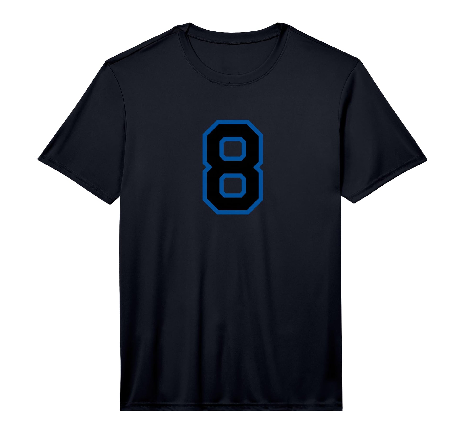 Number 8 Blue Black Sports Team Number T-Shirt - Streetwear Style Unisex - T-Shirt, Sweatshirt, Hoodie