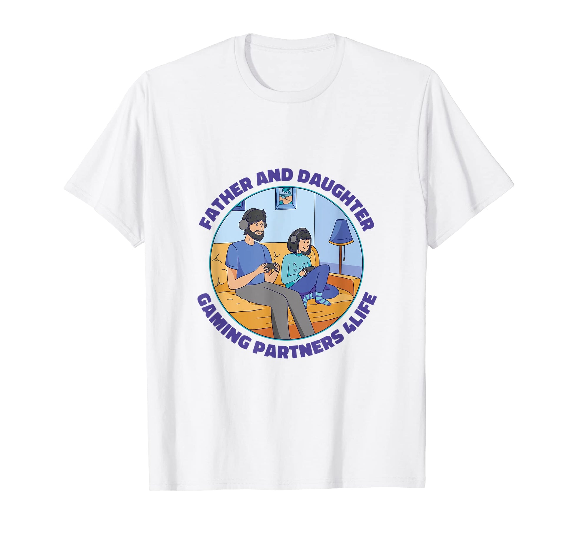 Father And Daughter Gaming Partners Gamer T-Shirt - Minimalist Print Unisex - T-Shirt, Sweatshirt, Hoodie