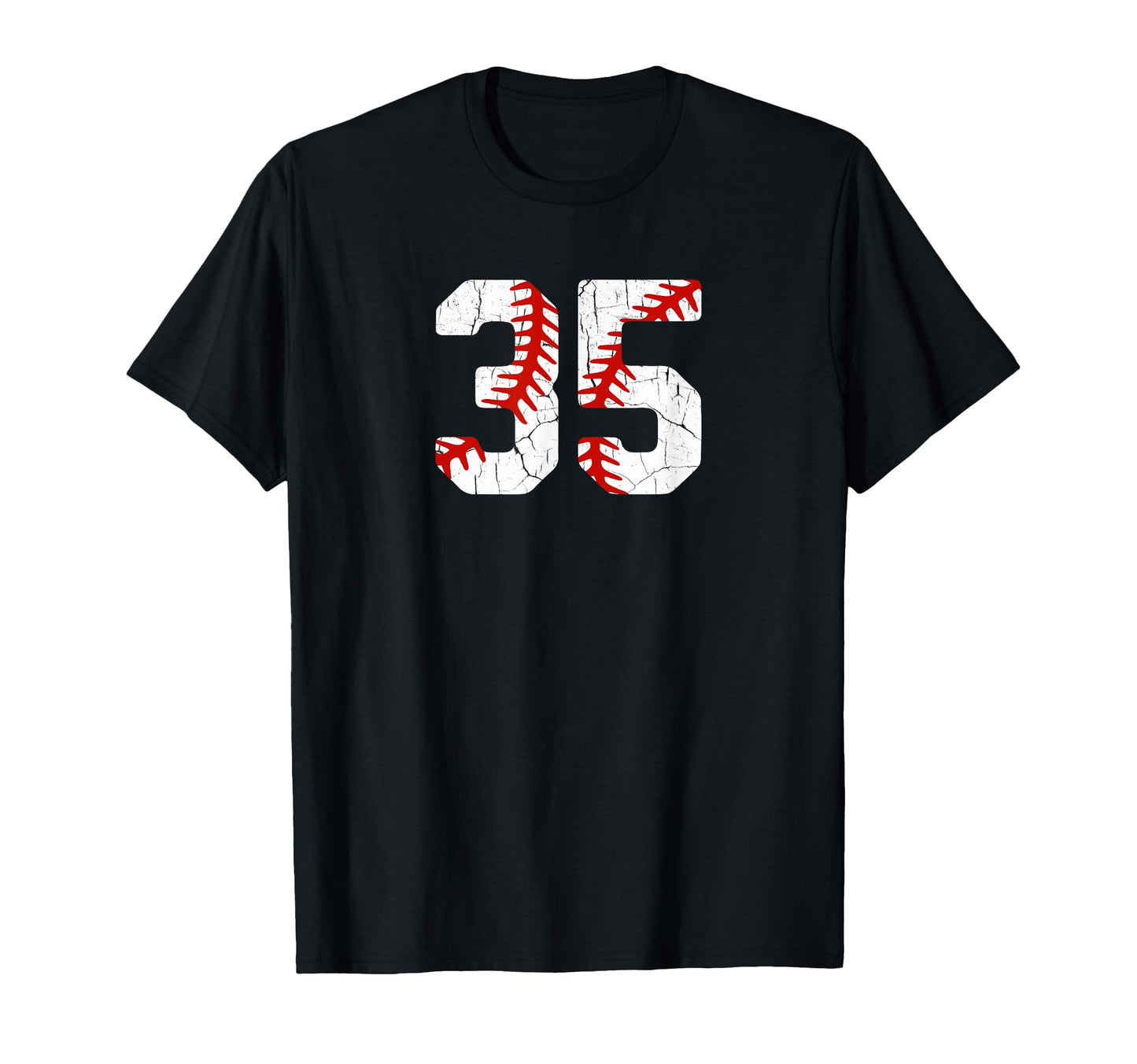 Baseball Player Jersey Number 35 35 T-Shirt - Minimalist Print Men Women - T-Shirt, Sweatshirt, Hoodie