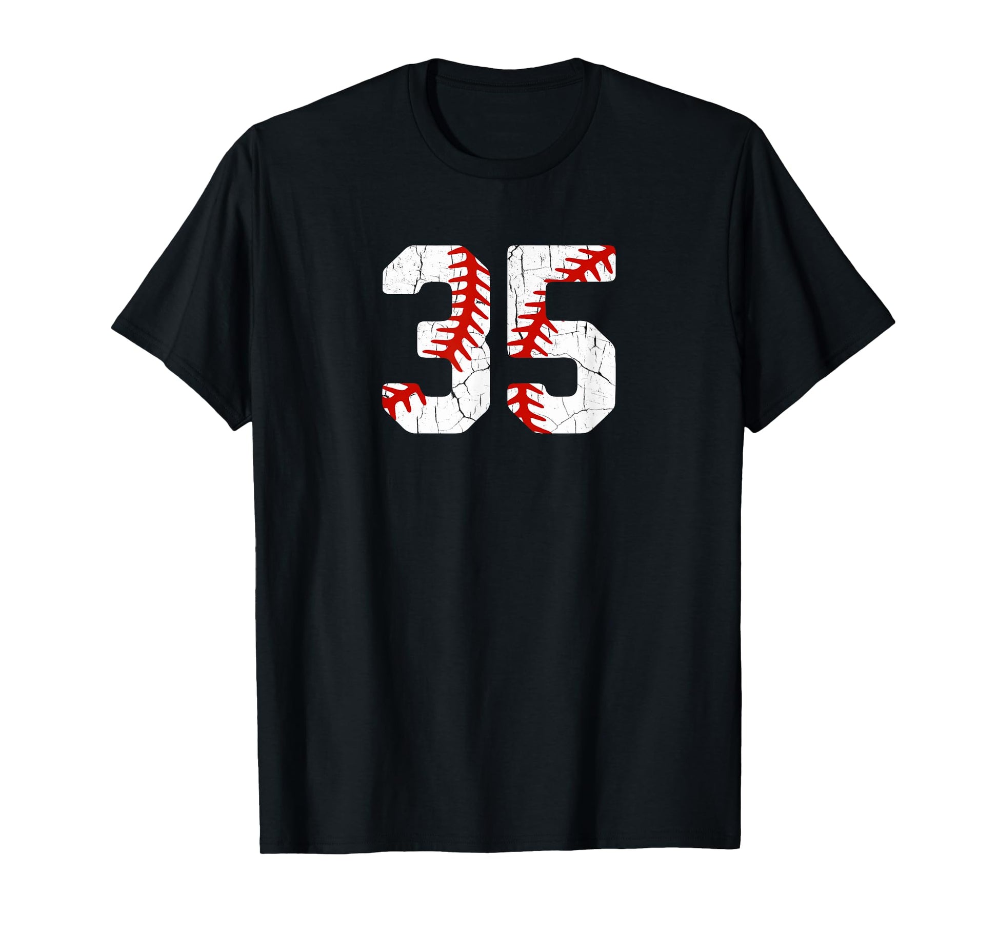 Baseball Player Jersey Number 35 35 T-Shirt - Minimalist Print Men Women - T-Shirt, Sweatshirt, Hoodie